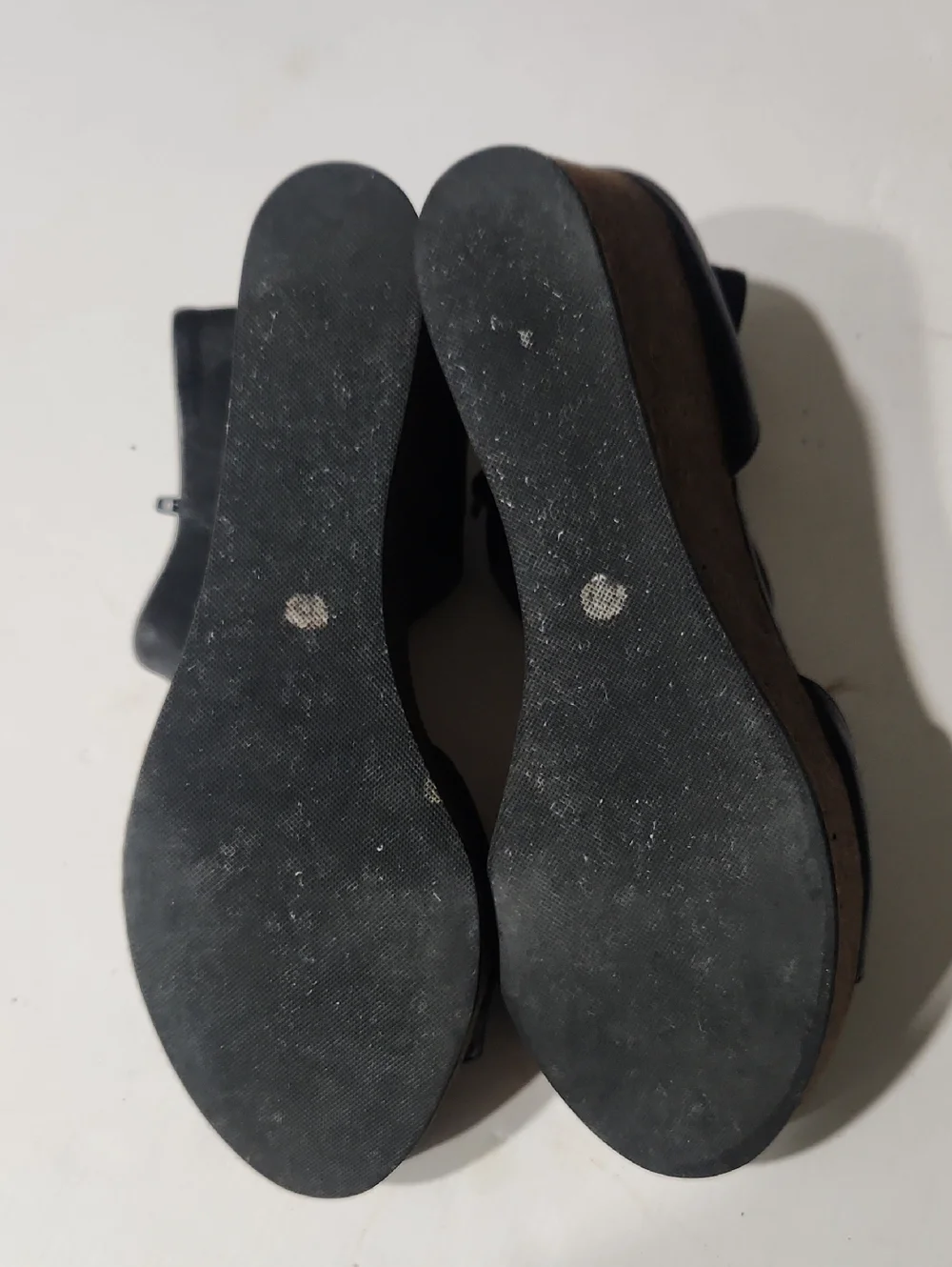 Coclico Italian Leather Black Cork Wedge Sandals – Handmade in Spain Size 40